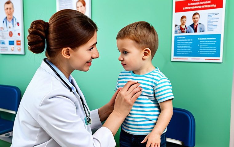 보건학과 질병관리본부 - Vaccination Campaign**

"A healthcare professional administering a vaccine to a child, fully clothed...