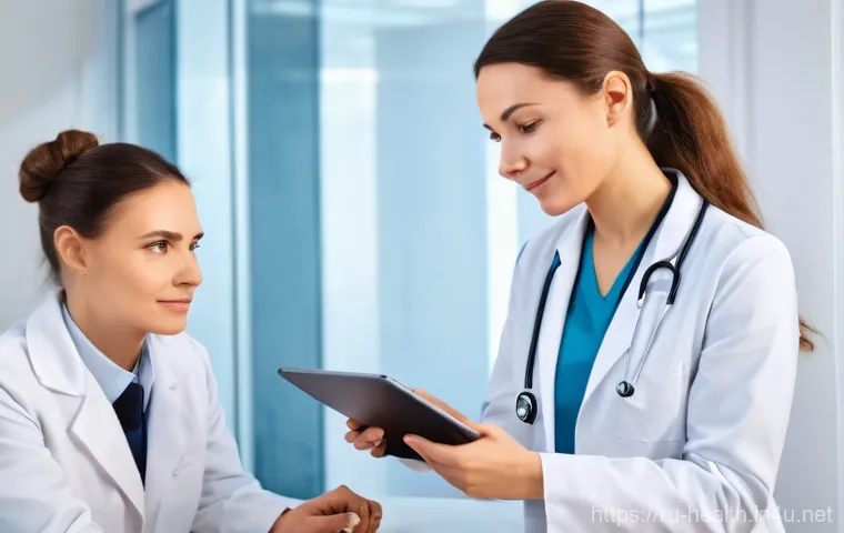 보건학과 국제 보건 규제 - **Prompt:** A clean, modern Russian clinic interior bathed in soft, natural light. A compassionate f...