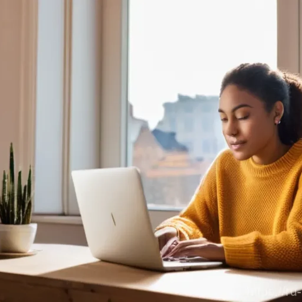 보건학과 국제 보건 협력 - **Prompt:** A young woman in her late 20s, dressed in a comfortable yet modest sweater and jeans, si...