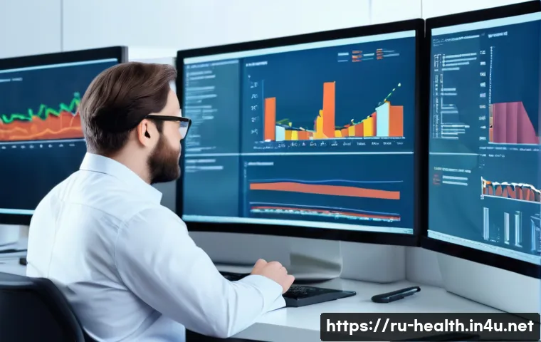 보건학 논문 작성법 - A professional researcher in a modern public health laboratory setting, carefully analyzing epidemio...